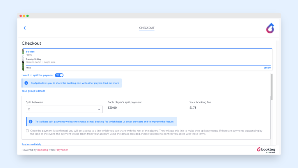 Bookteq Widget with PaySplit