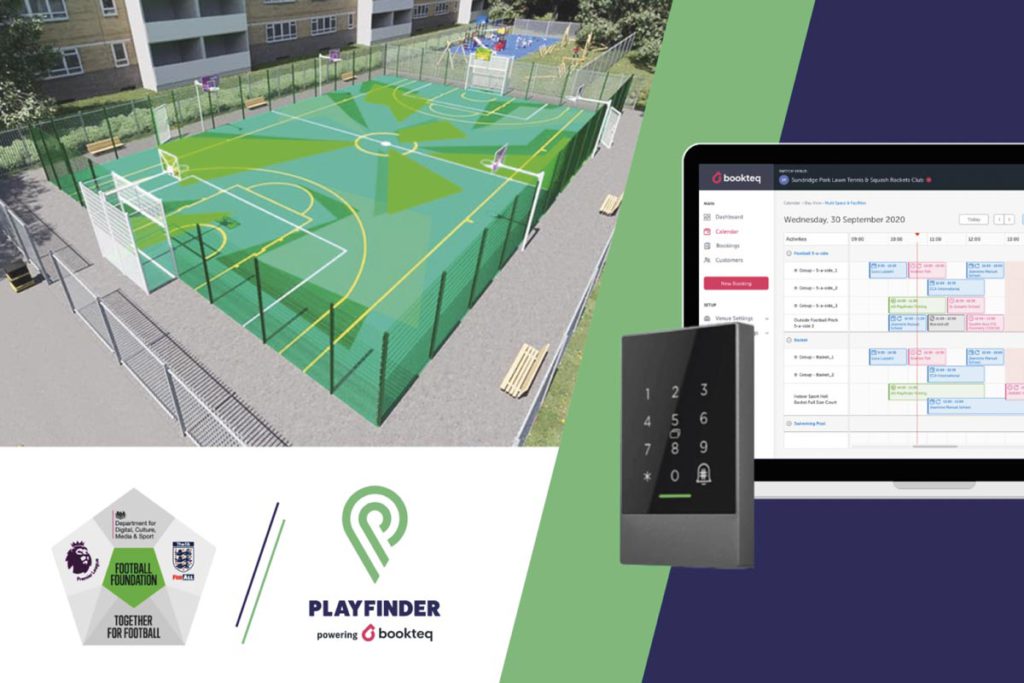 Football Foundation Playzones multi use games area with Lockteq and Bookteq installed