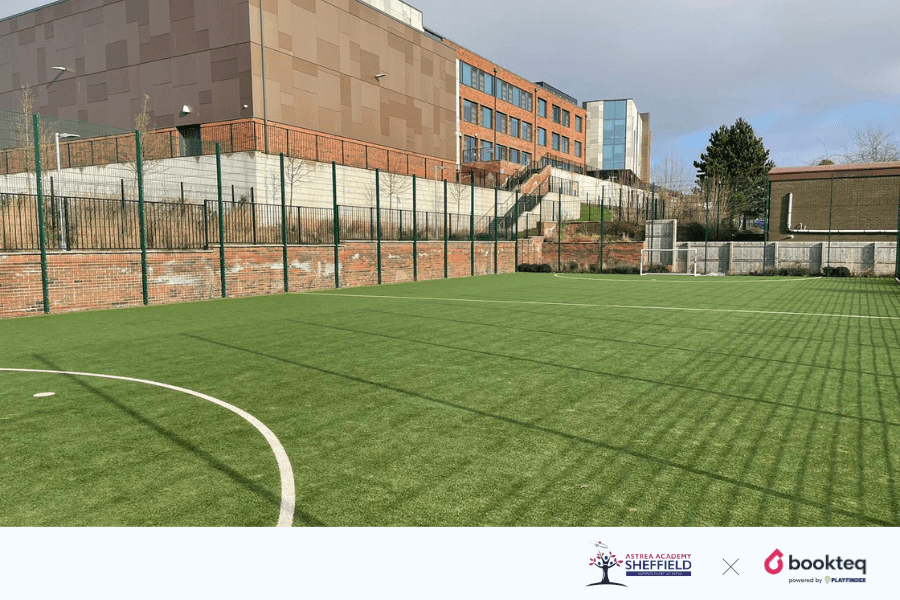 Astrea Academy Sheffield astroturf football pitch for hire.