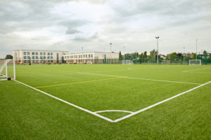 A well maintained 3G football pitch at The Matthew Arnold School