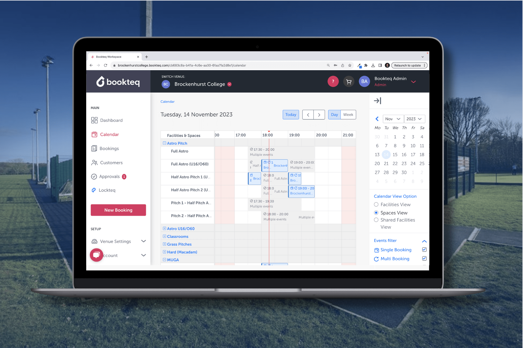Bookteq Workspace software used by Brockenhurst College