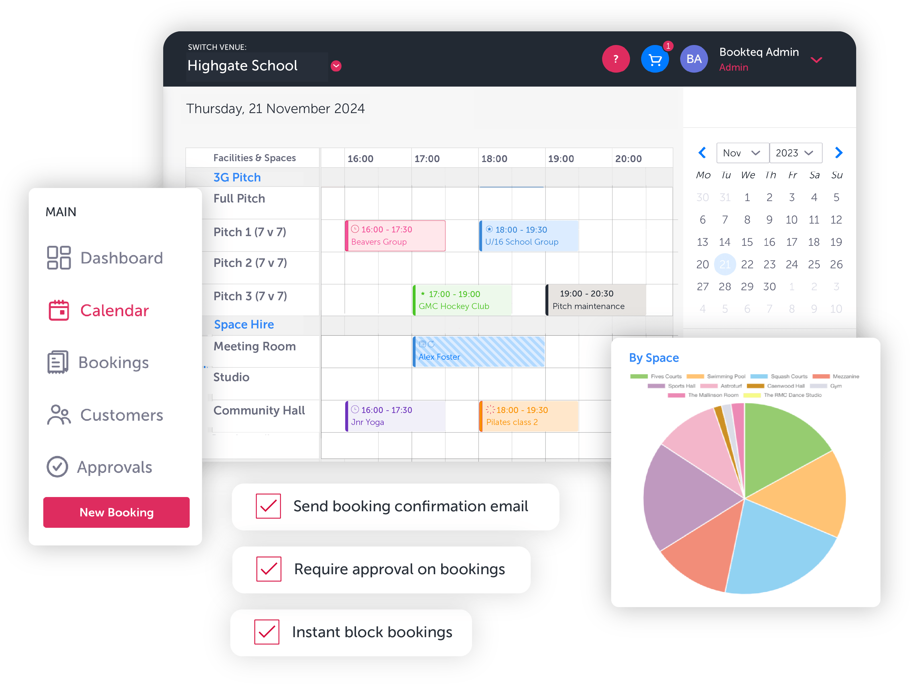 Facility Booking Software | For sport facilities and space hire